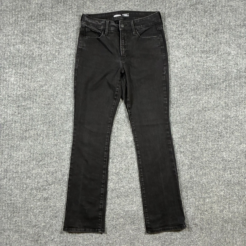 Old Navy Kicker Bootcut Jeans Womens 4 Petite‎ Black Denim Secret Slim Pocket